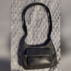 Fossil Vintage Black Leather Hobo-messenger Shoulder Bag